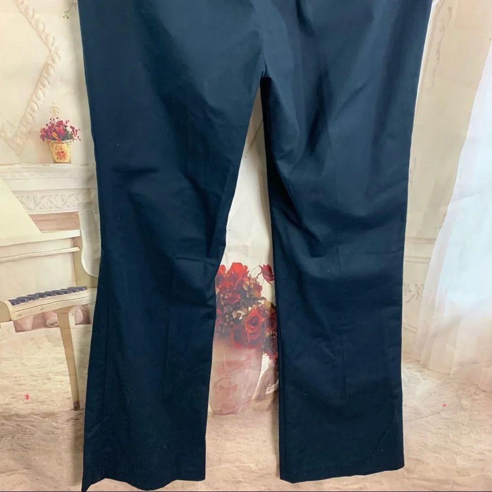 SOLD NEW Tahari Navy Blue Bootcut Terry Trousers Pant - Picture 7 of 11